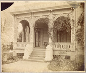 Exterior entrance to the library of the original Guilford mansion, a home built by William McDonald after inheriting the land from his father General McDonald in 1850. Arunah S. Abell, founder of The Sun, purchased the property in 1872 and it remained in the Abell family until it was sold to the Guilford Company in…
