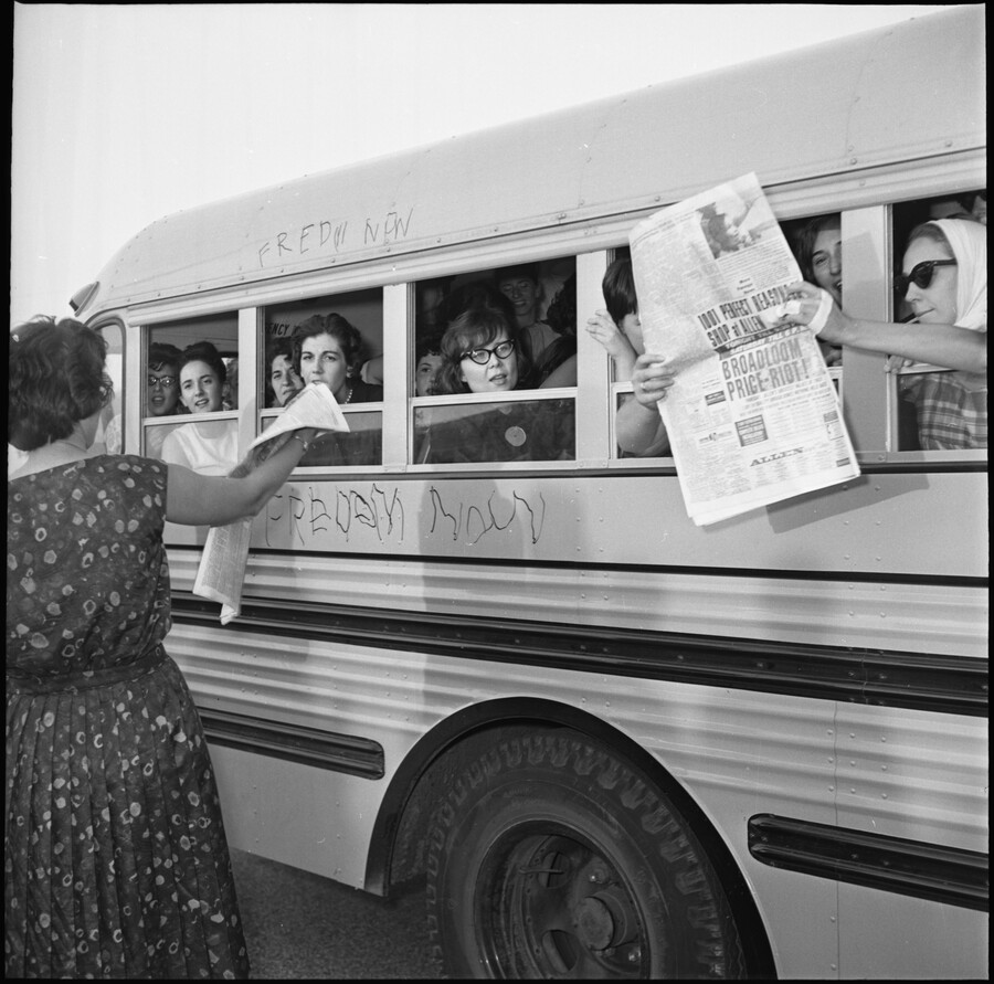 Gwynn Oak Amusement Park protestors riding ‘Freedom Now’ bus