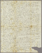 James Barroll writing to Elleonora Barroll in Chestertown, Maryland. Advises his daughter-in-law on financial matters while her husband was absent. Discusses the people they enslaved, and his enslaved workers leaving, probably a result of the Emancipation Proclamation which was issued earlier that year. The Barroll family was a prominent Kent County family in the 19th…