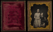 Daguerreotype portrait of unidentified children, possibly members of the Magruder or Waters families.
