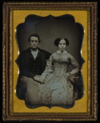 Daguerreotype portrait of an unidentified young couple.