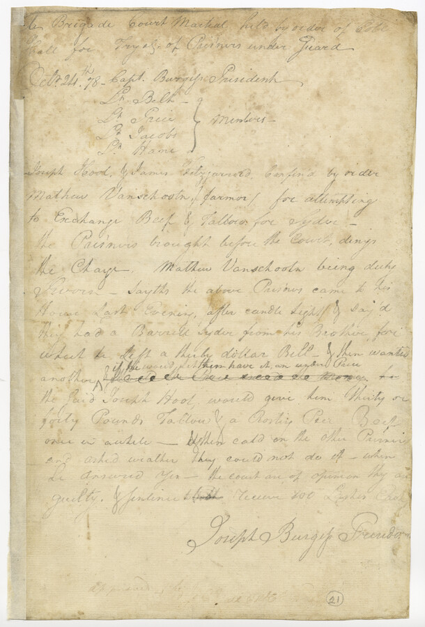 Proceedings of a Brigade Court Martial