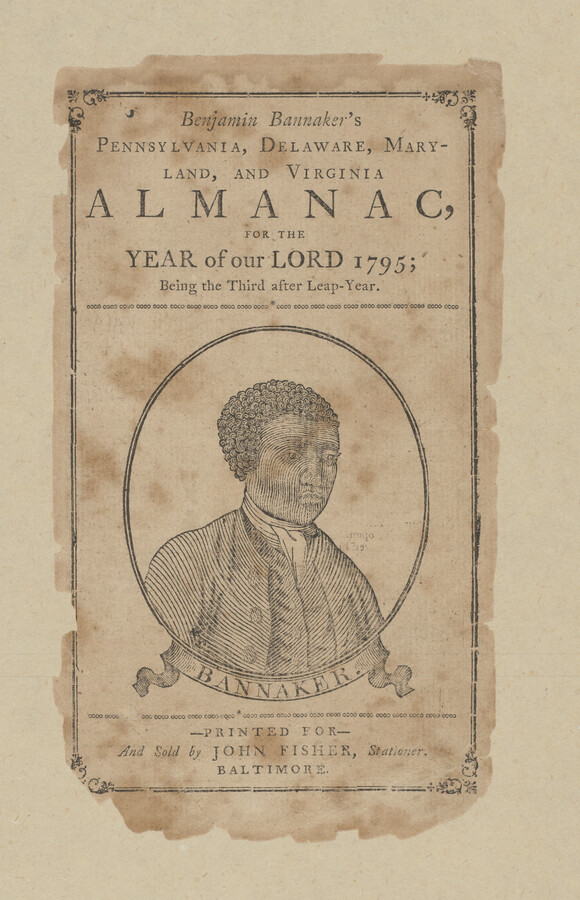 Front cover of <em>Pennsylvania, Delaware, Maryland, and Virginia almanac, for the year of our Lord 1795</em>