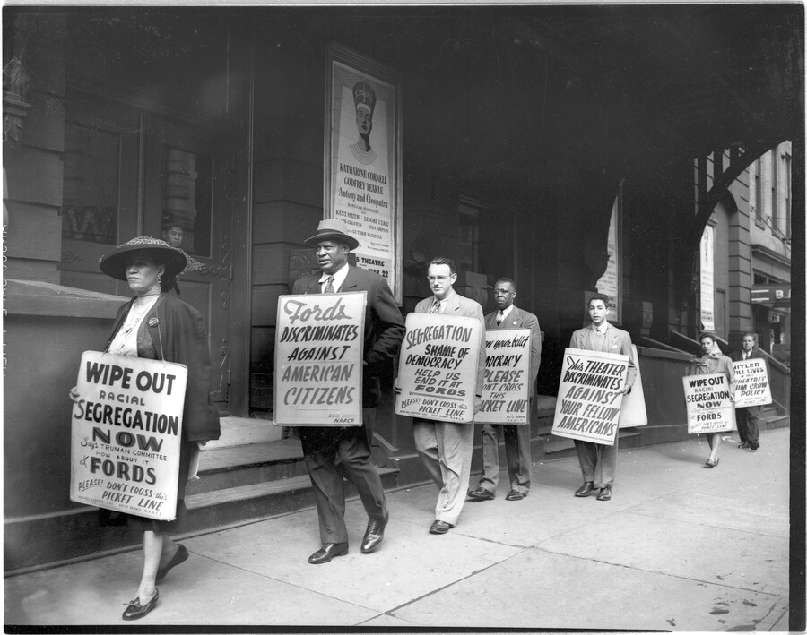 Protesting Jim Crow admissions policy at Ford’s Theatre