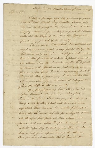 Letter from Tench Tilghman to James Tilghman — 1777-03-17