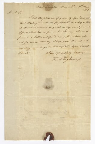 Letter from Tench Tilghman to James Tilghman — 1777-05-10