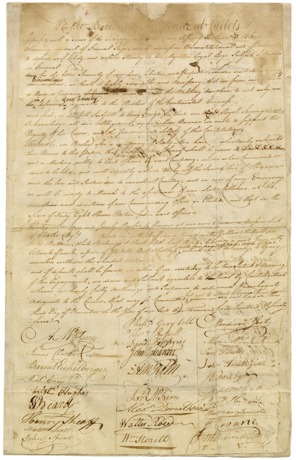Articles of incorporation for the Baltimore Independent Cadets