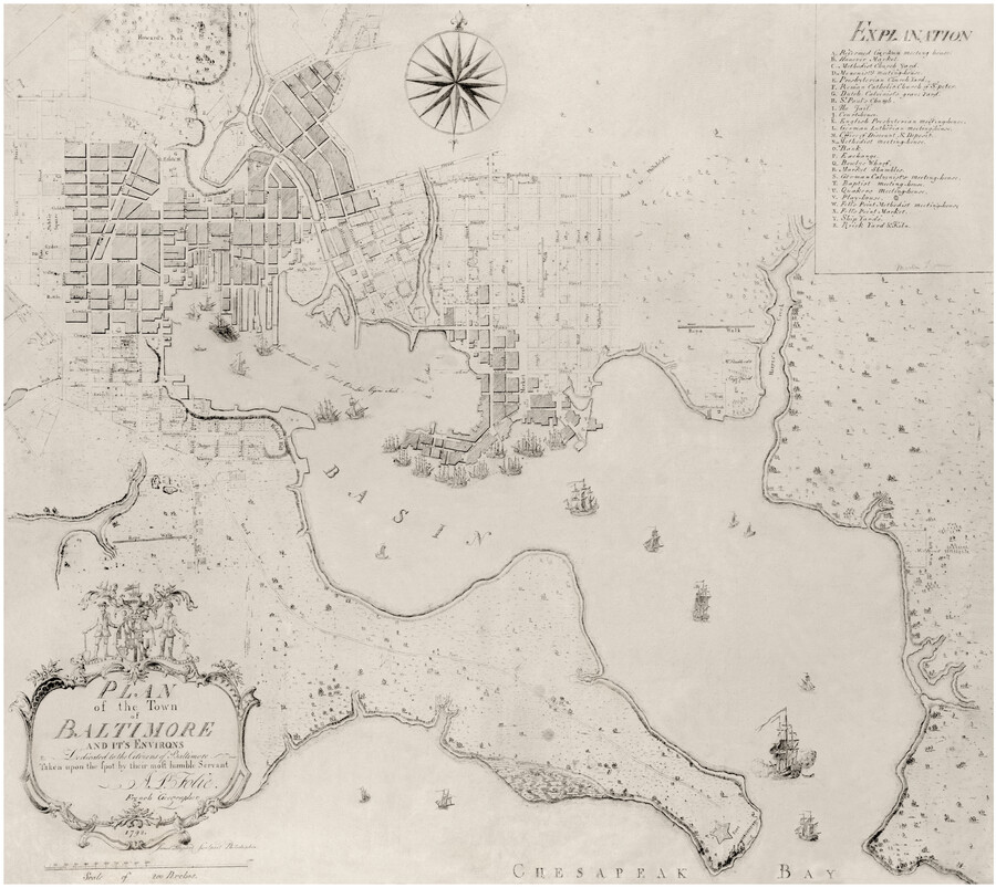 Plan of the town of Baltimore and its environs