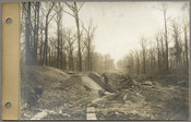 View looking south along Greenway from a point on the eastern side of the nascent street during the Roland Park Company’s development of the Guilford neighborhood in Baltimore, Maryland. The note on the verso states the photograph was taken looking south on Midwood Road, but the note's author likely meant Millbrook Road.