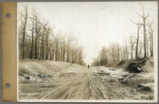 View looking east along the 4400 block of Greenway – Bedford Square - during the Roland Park Company’s development of the Guilford neighborhood in Baltimore, Maryland.