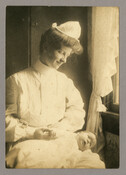 Portrait of F. Etchberger with Anna "Nan" Bradford Hayden (Agle), daughter of Baltimore,Maryland photographer Emily Spencer Hayden.